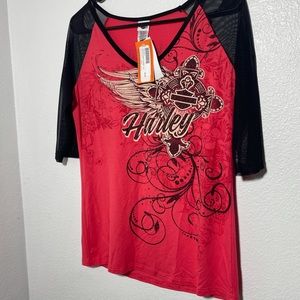 NWT Harley Davidson pink sheet arm